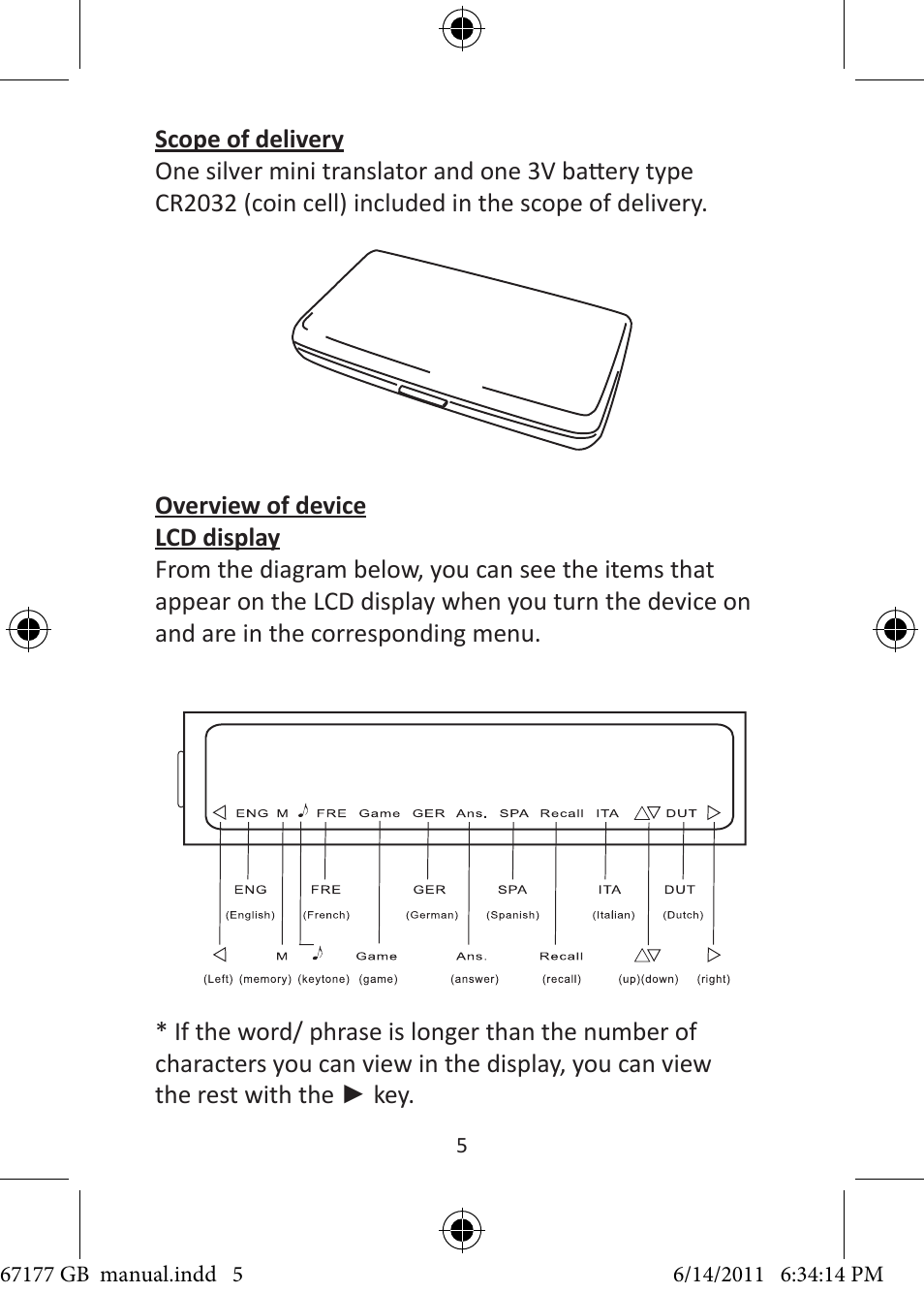 United Office Pocket Translator User Manual | Page 6 / 24