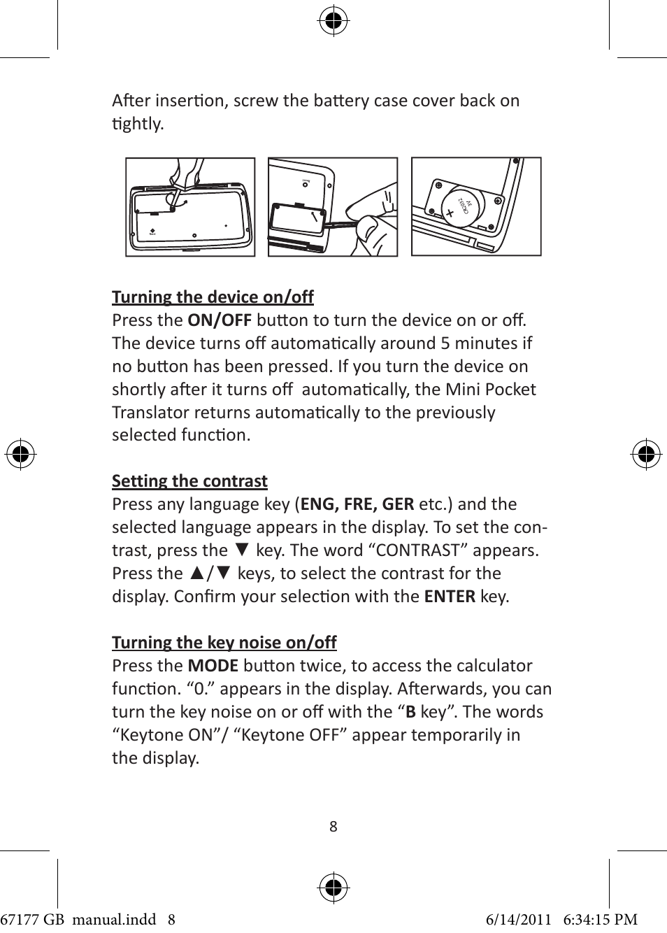 United Office Pocket Translator User Manual | Page 9 / 24