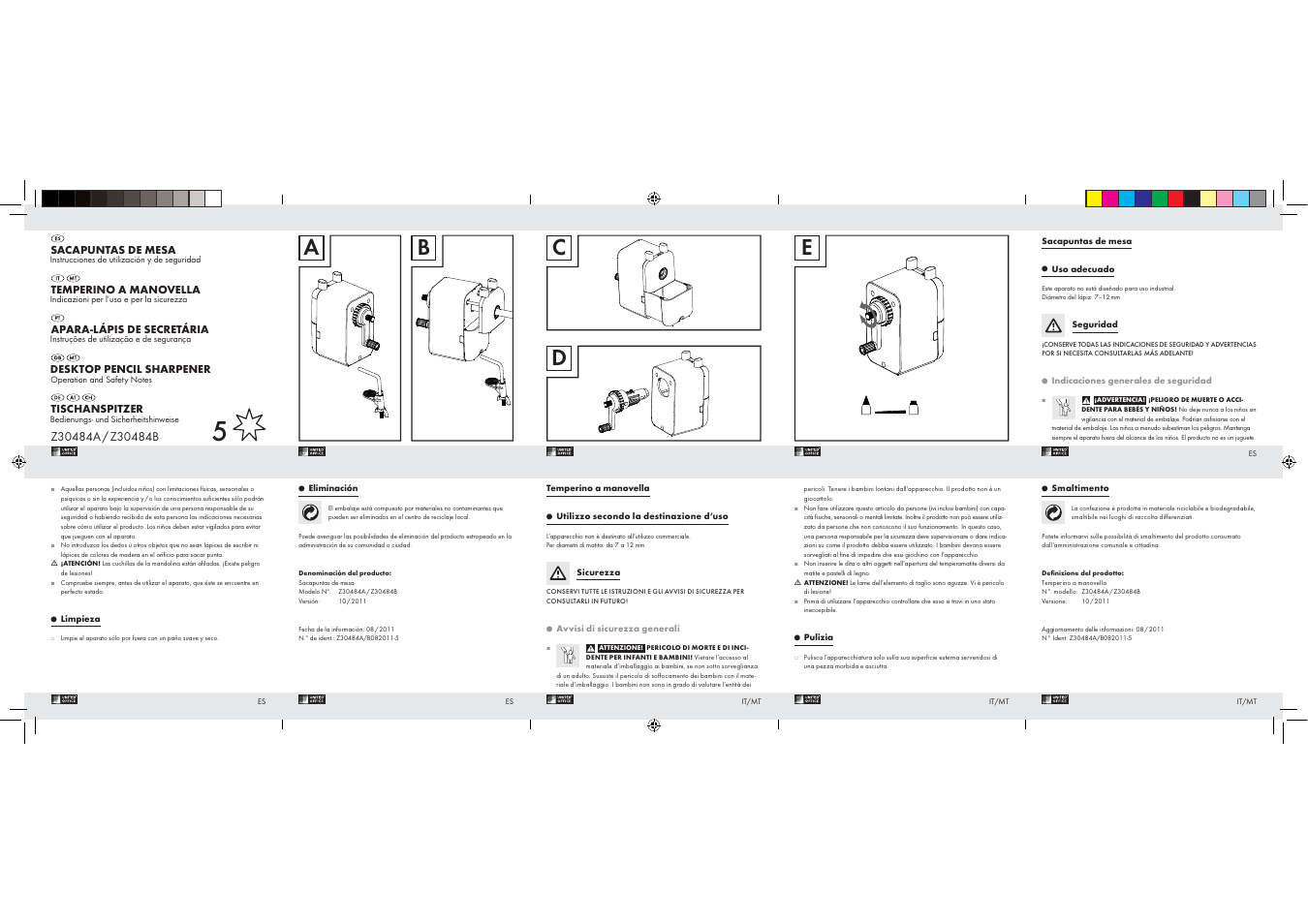 United Office Z30484A / Z30484B User Manual | 2 pages