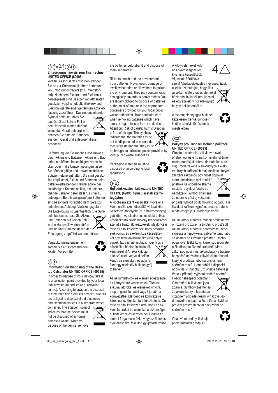 United Office Desktop Calculator User Manual | Page 33 / 34