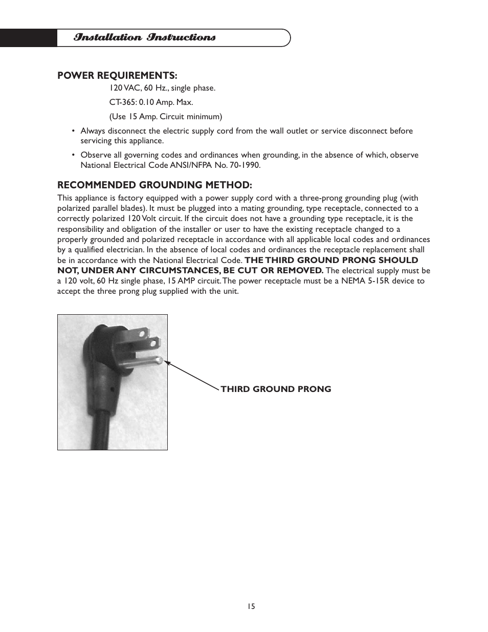 DCS CT-365GN User Manual | Page 16 / 22