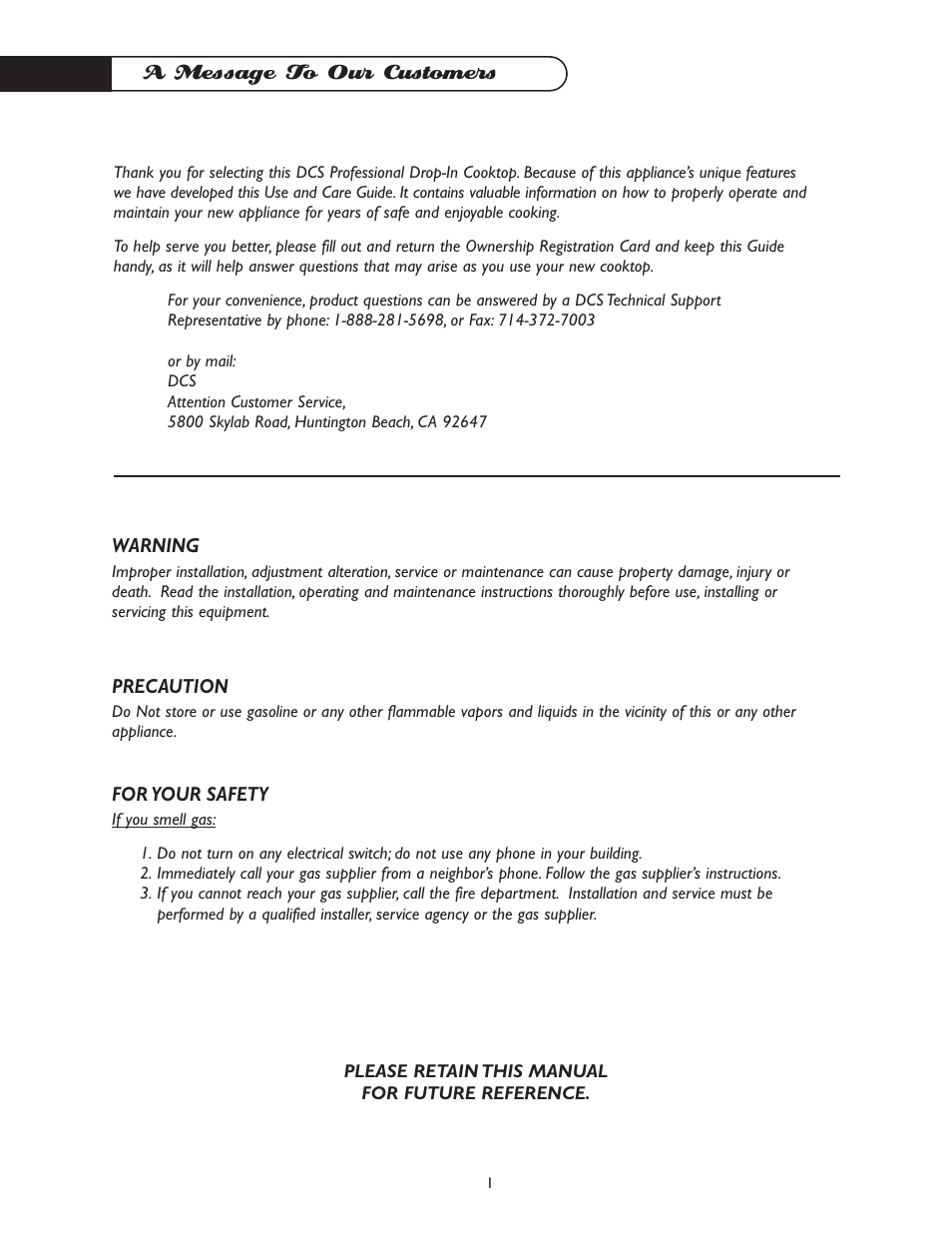 DCS CT-365GN User Manual | Page 2 / 22