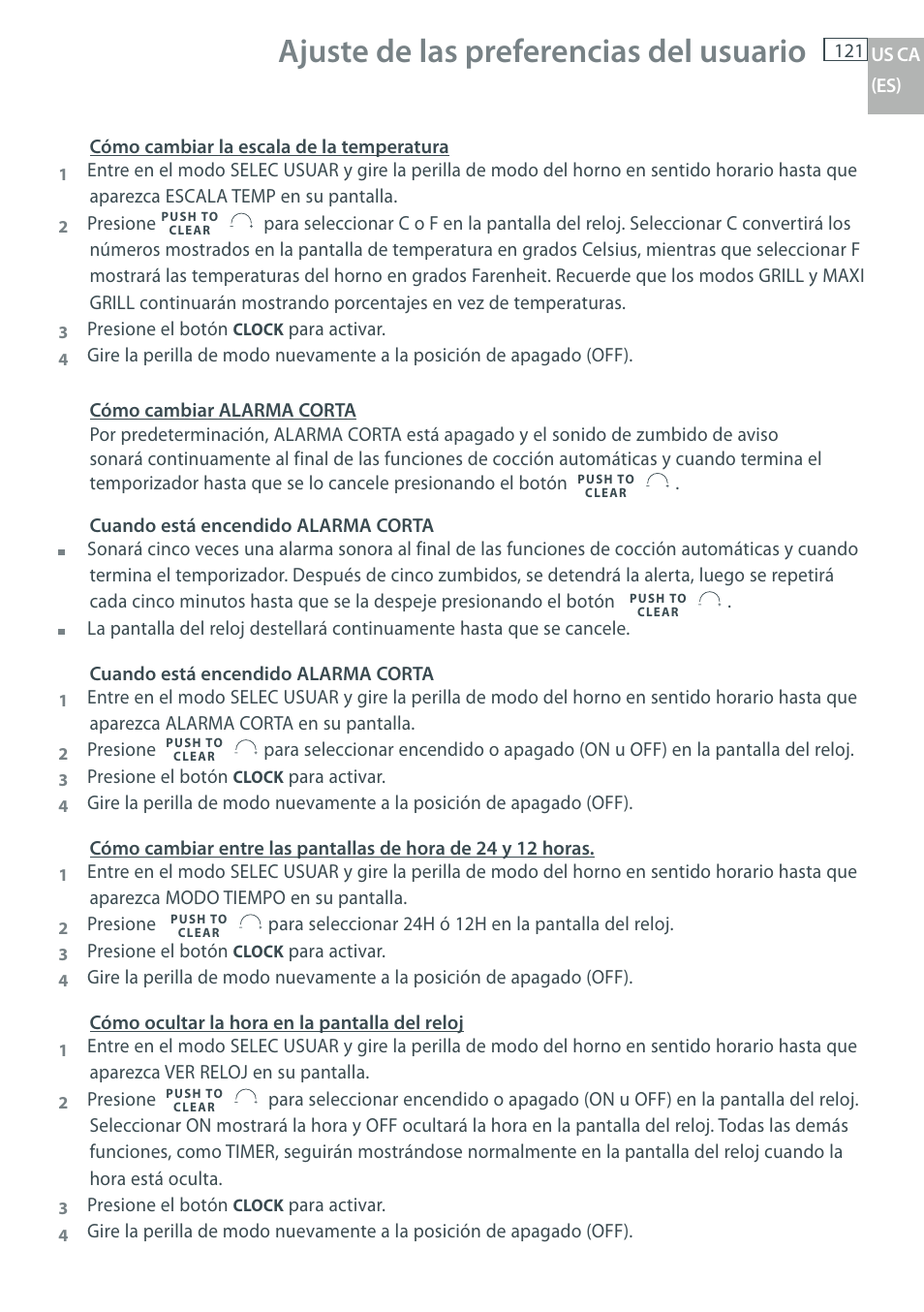 Ajuste de las preferencias del usuario | DCS WOU-130 User Manual | Page 123 / 132