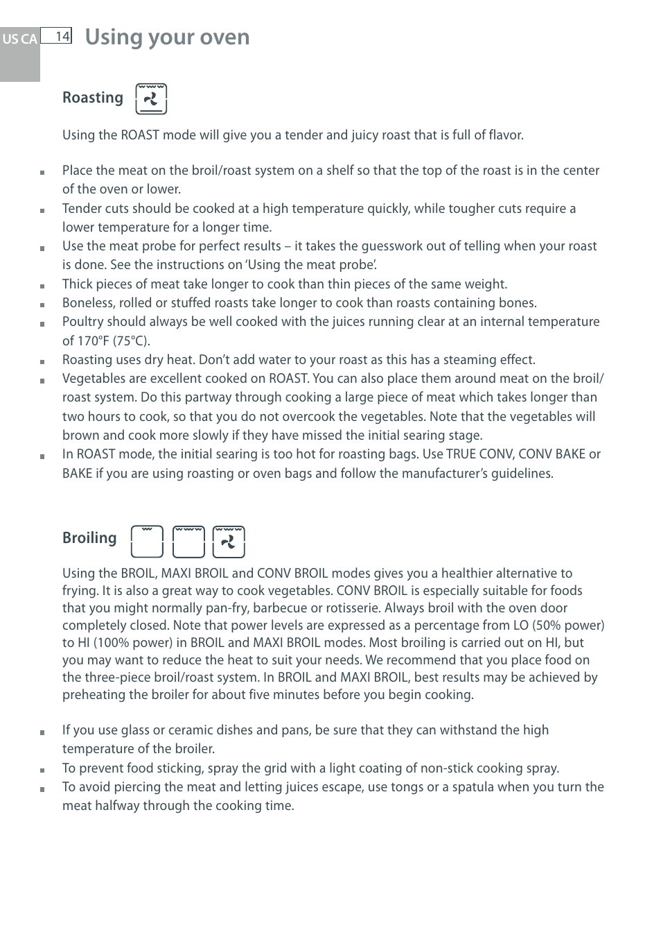 Using your oven | DCS WOU-130 User Manual | Page 16 / 132