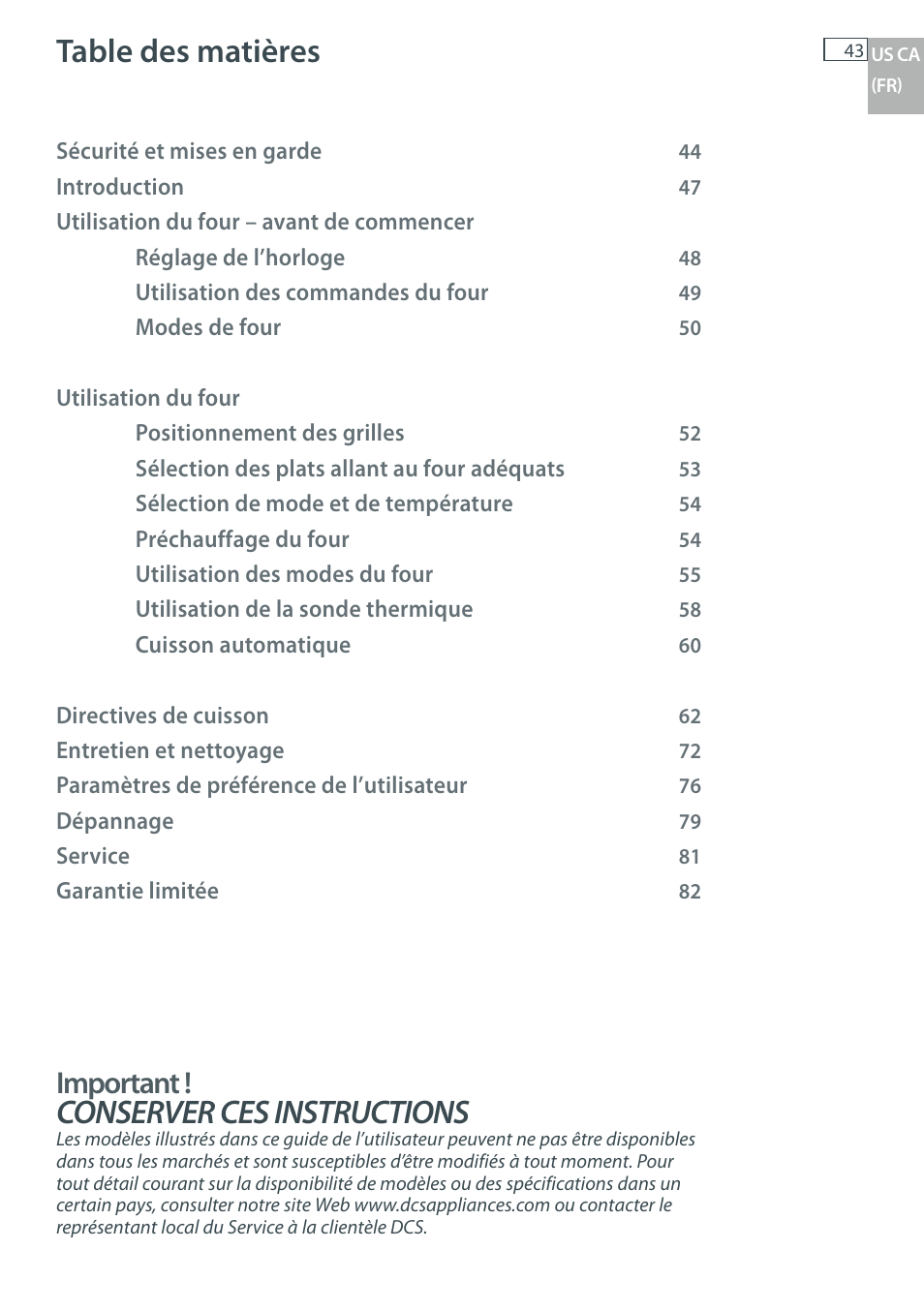 DCS WOU-130 User Manual | Page 45 / 132