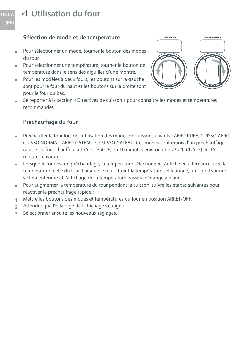 Utilisation du four | DCS WOU-130 User Manual | Page 56 / 132
