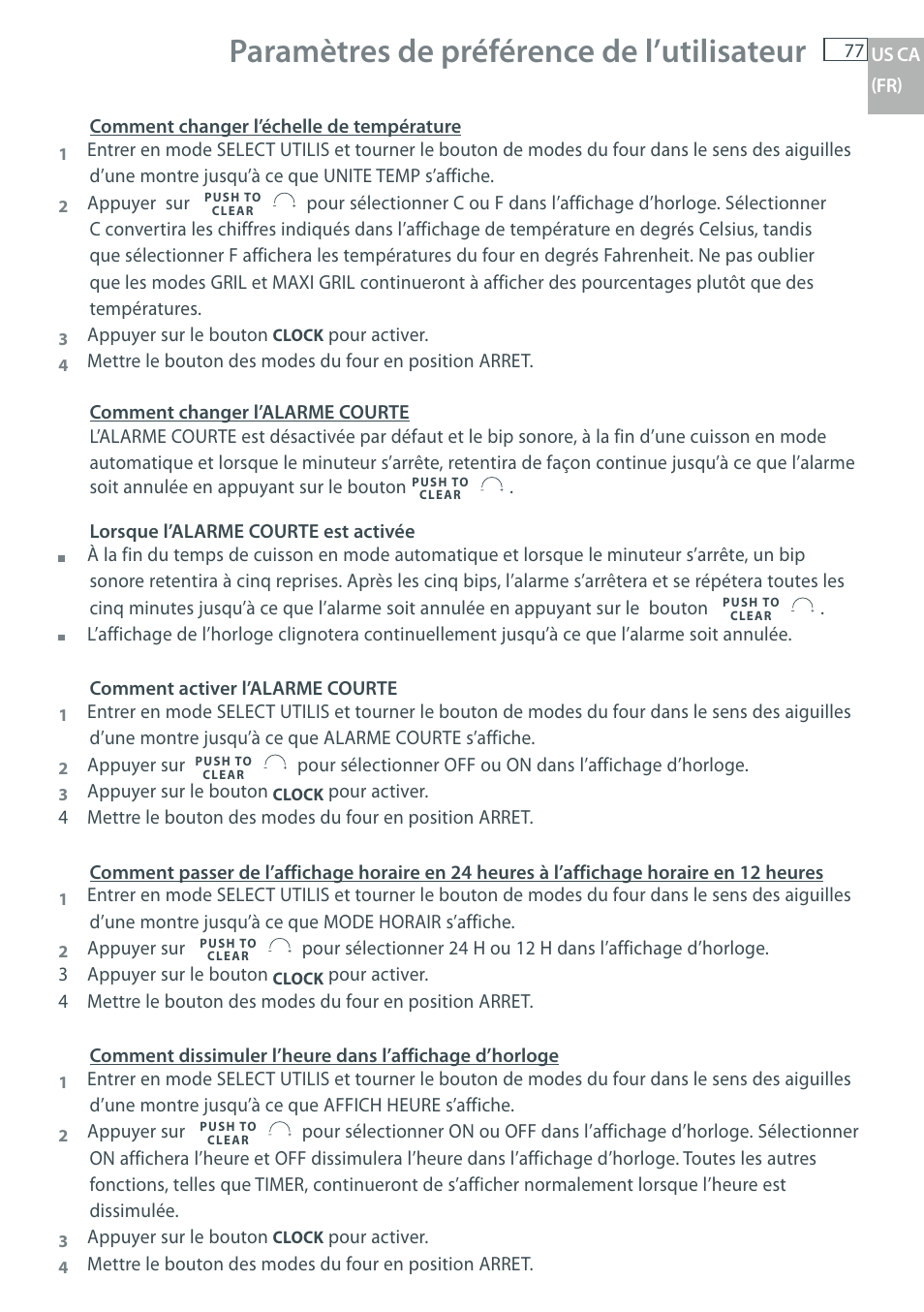 Paramètres de préférence de l’utilisateur | DCS WOU-130 User Manual | Page 79 / 132