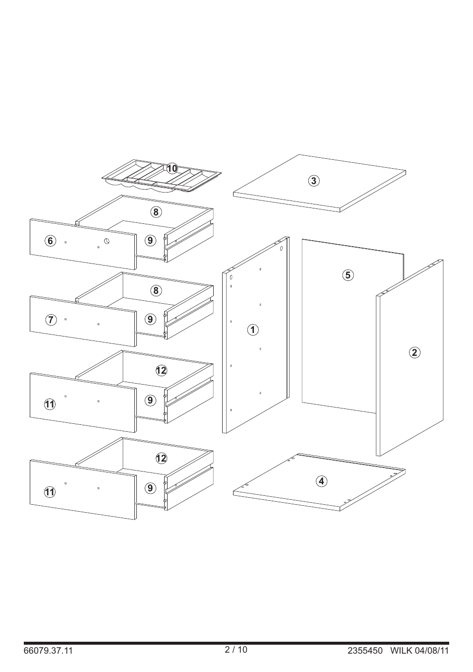 United Office Drawer Cabinet User Manual | Page 2 / 10