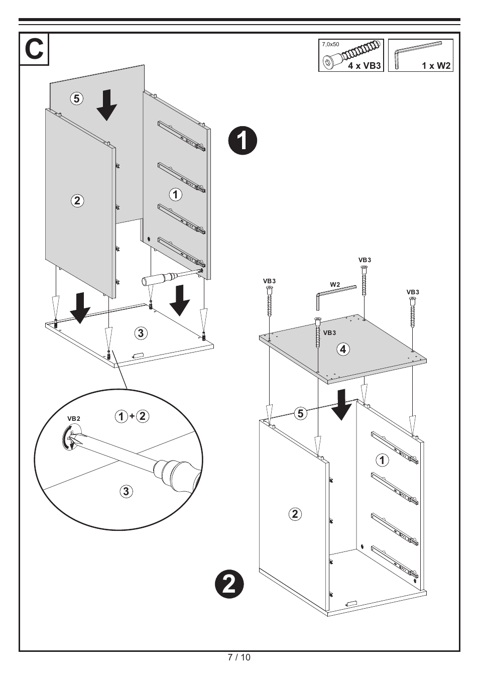 United Office Drawer Cabinet User Manual | Page 7 / 10