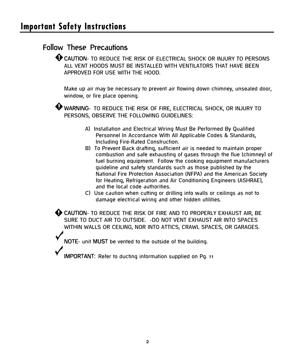 Important safety instructions, Follow these precautions | DCS -IVH-48 User Manual | Page 4 / 20