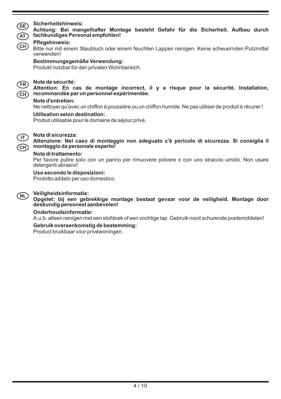 United Office Drawer Cabinet User Manual | Page 4 / 10