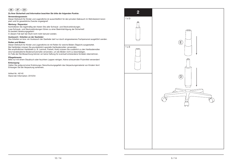 United Office Swivel Chair User Manual | Page 3 / 6