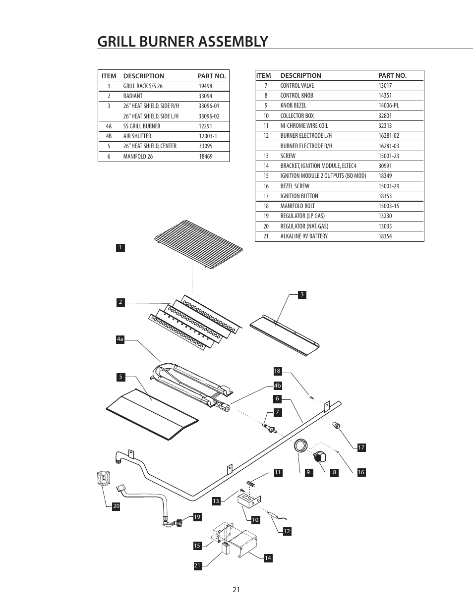 Grill burner assembly | DCS BGA26-BQ User Manual | Page 22 / 30