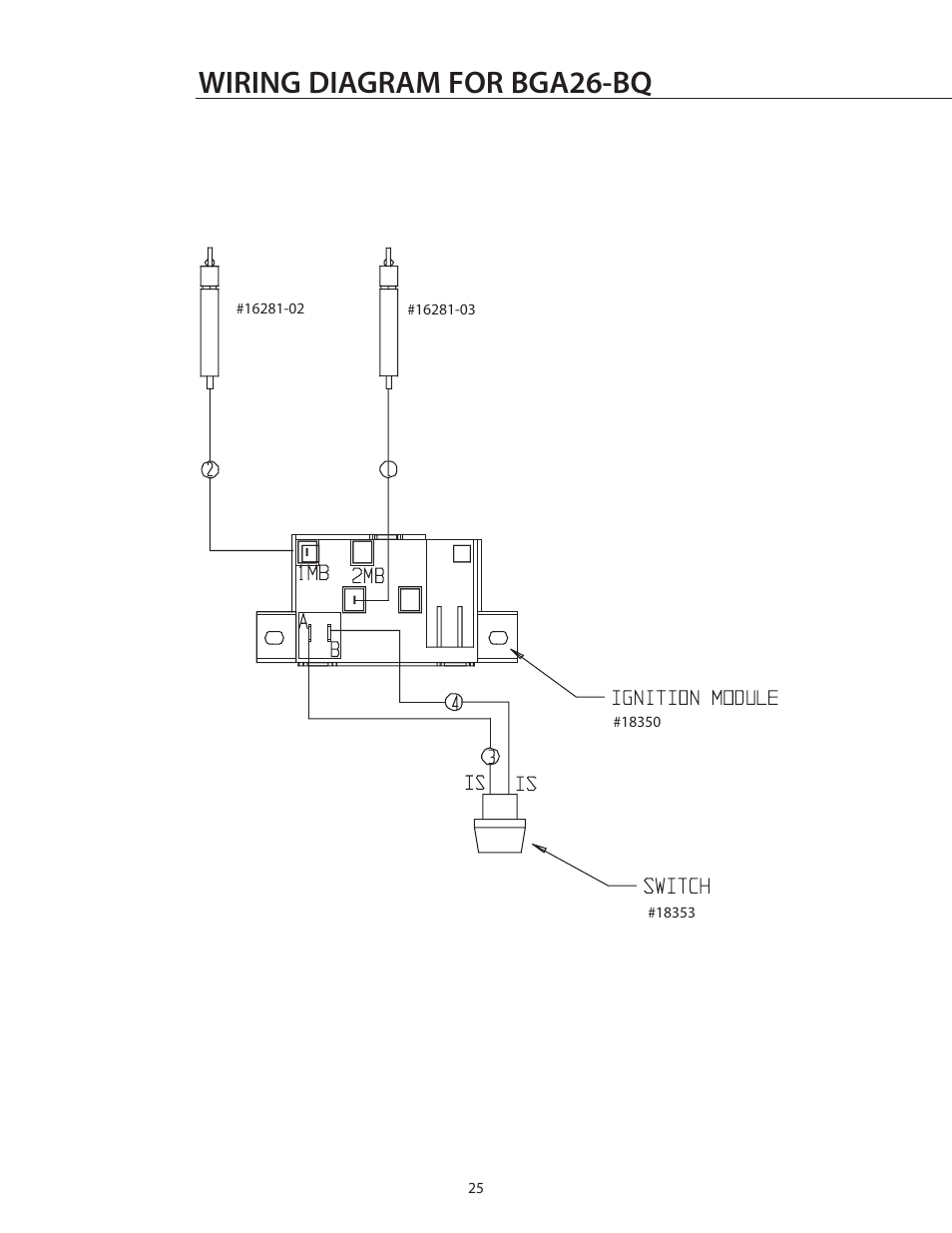 Wiring diagram for bga26-bq | DCS BGA26-BQ User Manual | Page 26 / 30