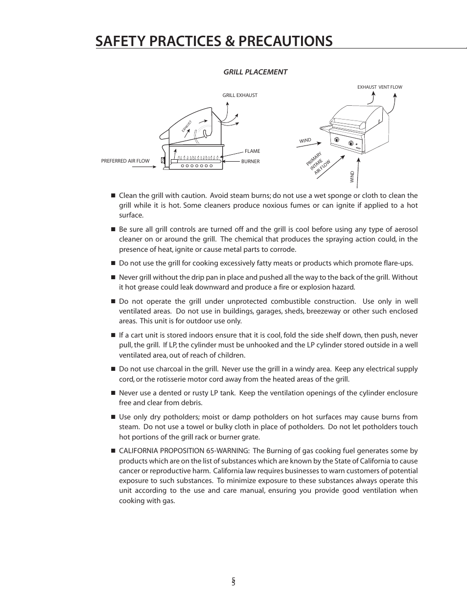 Safety practices & precautions | DCS BGA26-BQ User Manual | Page 6 / 30