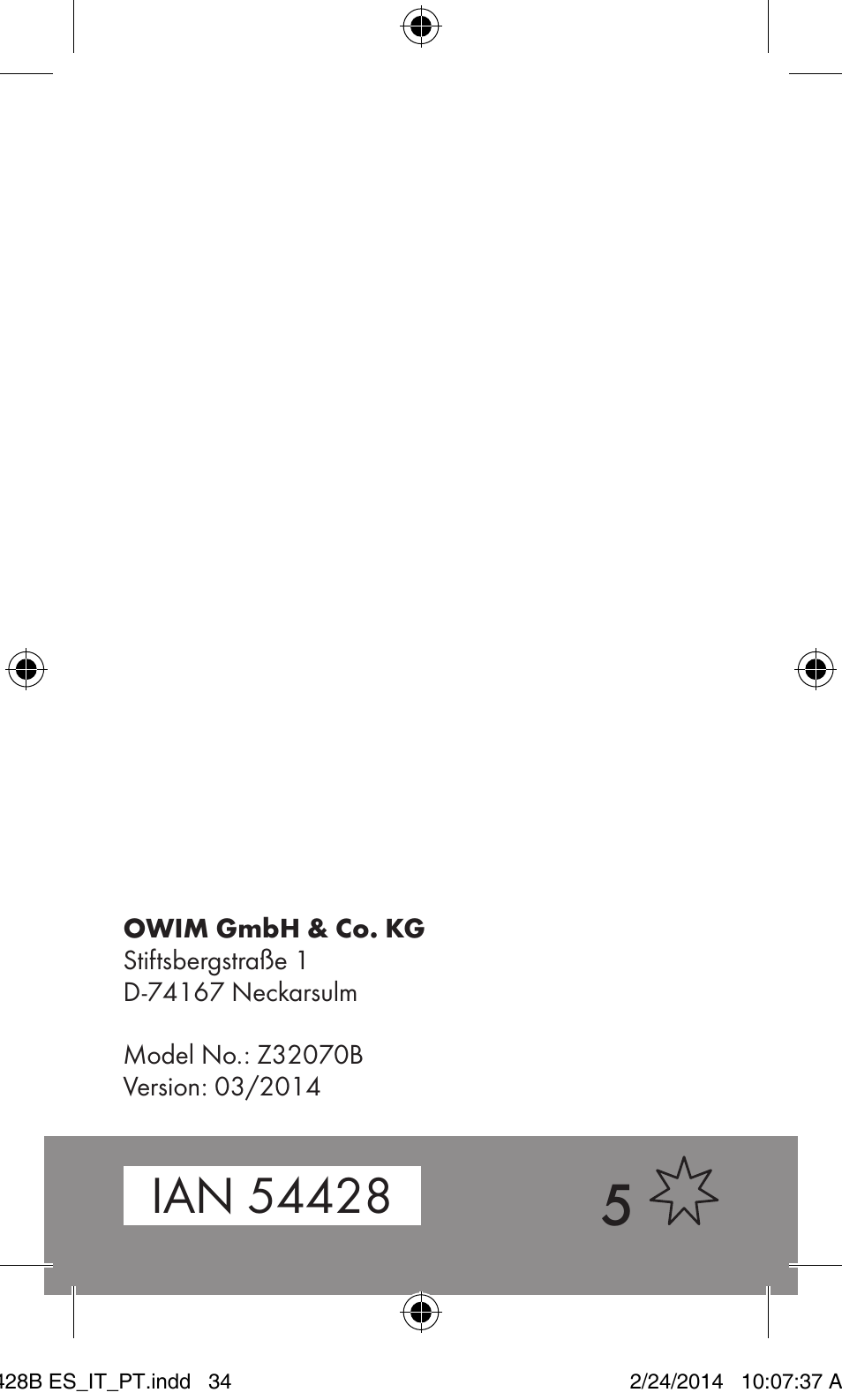 United Office Z32070B User Manual | Page 34 / 34