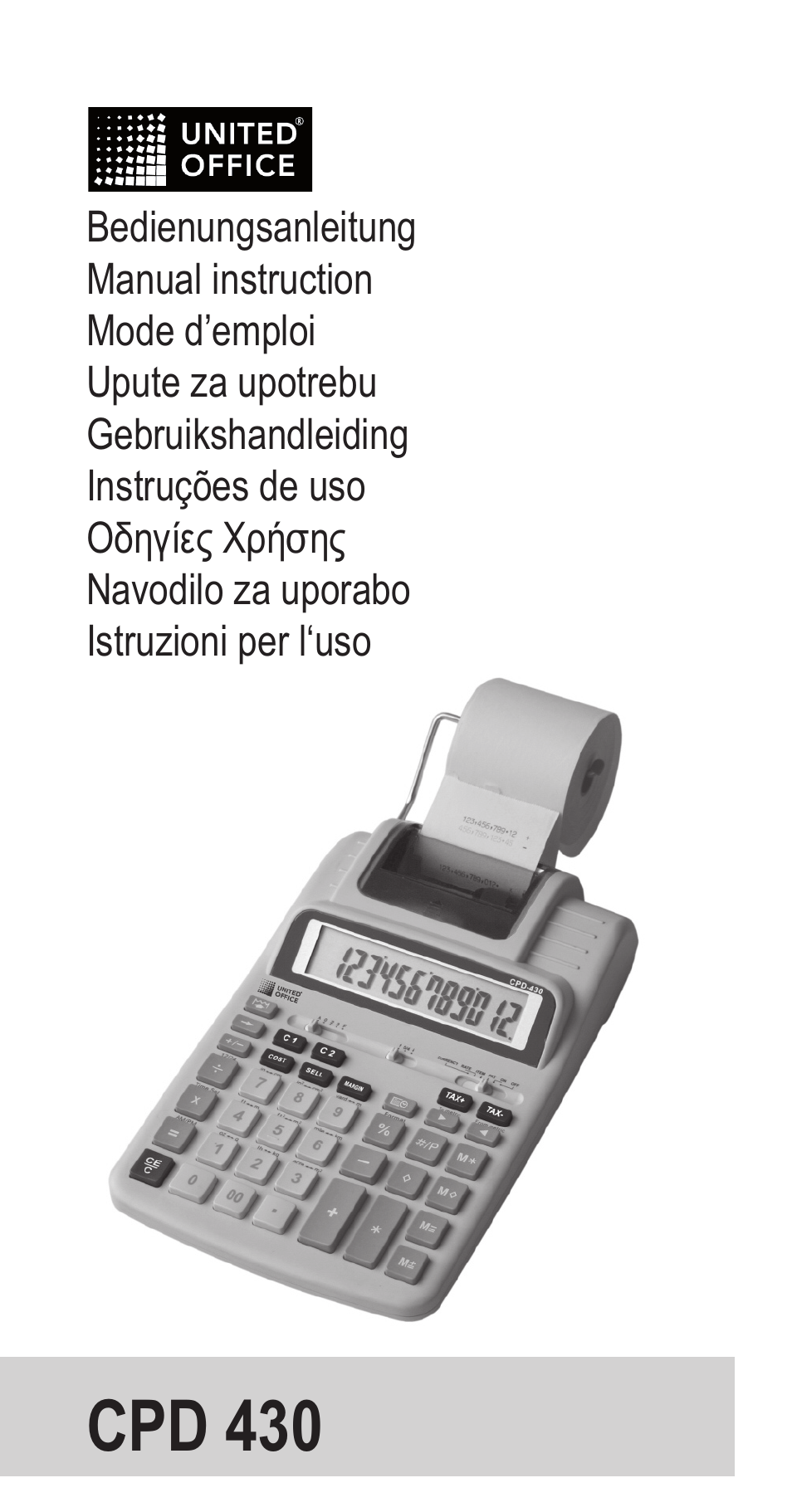 United Office CPD 430 User Manual | 74 pages
