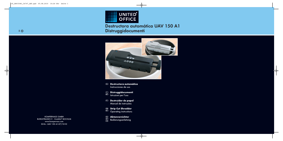 United Office UAV 150 A1 User Manual | 32 pages