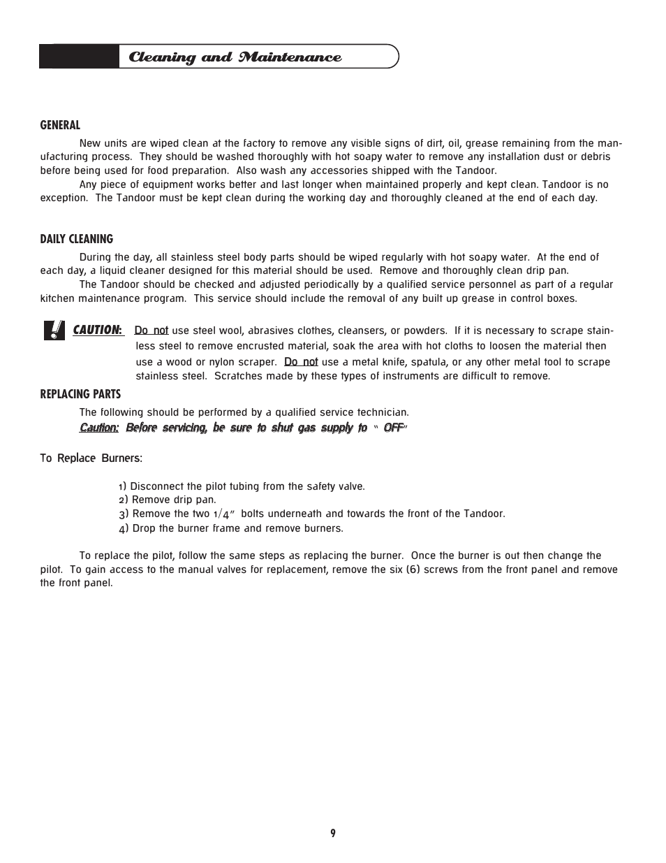 Cleaning and maintenance | DCS -CGT User Manual | Page 10 / 14