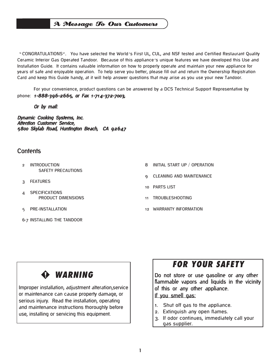 DCS -CGT User Manual | Page 2 / 14