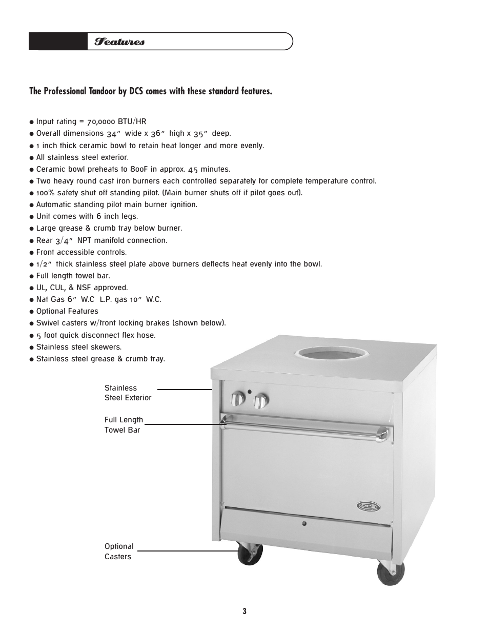 Features | DCS -CGT User Manual | Page 4 / 14