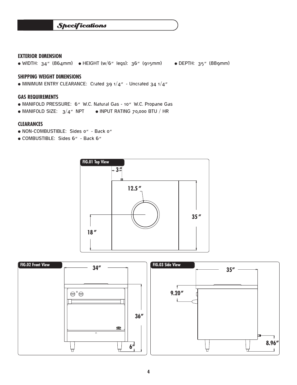 Specifications | DCS -CGT User Manual | Page 5 / 14