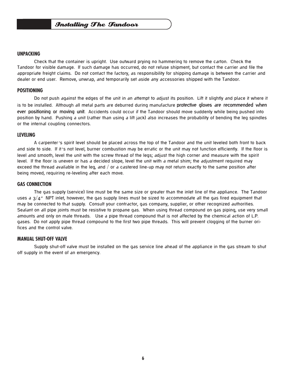 Installing the tandoor | DCS -CGT User Manual | Page 7 / 14