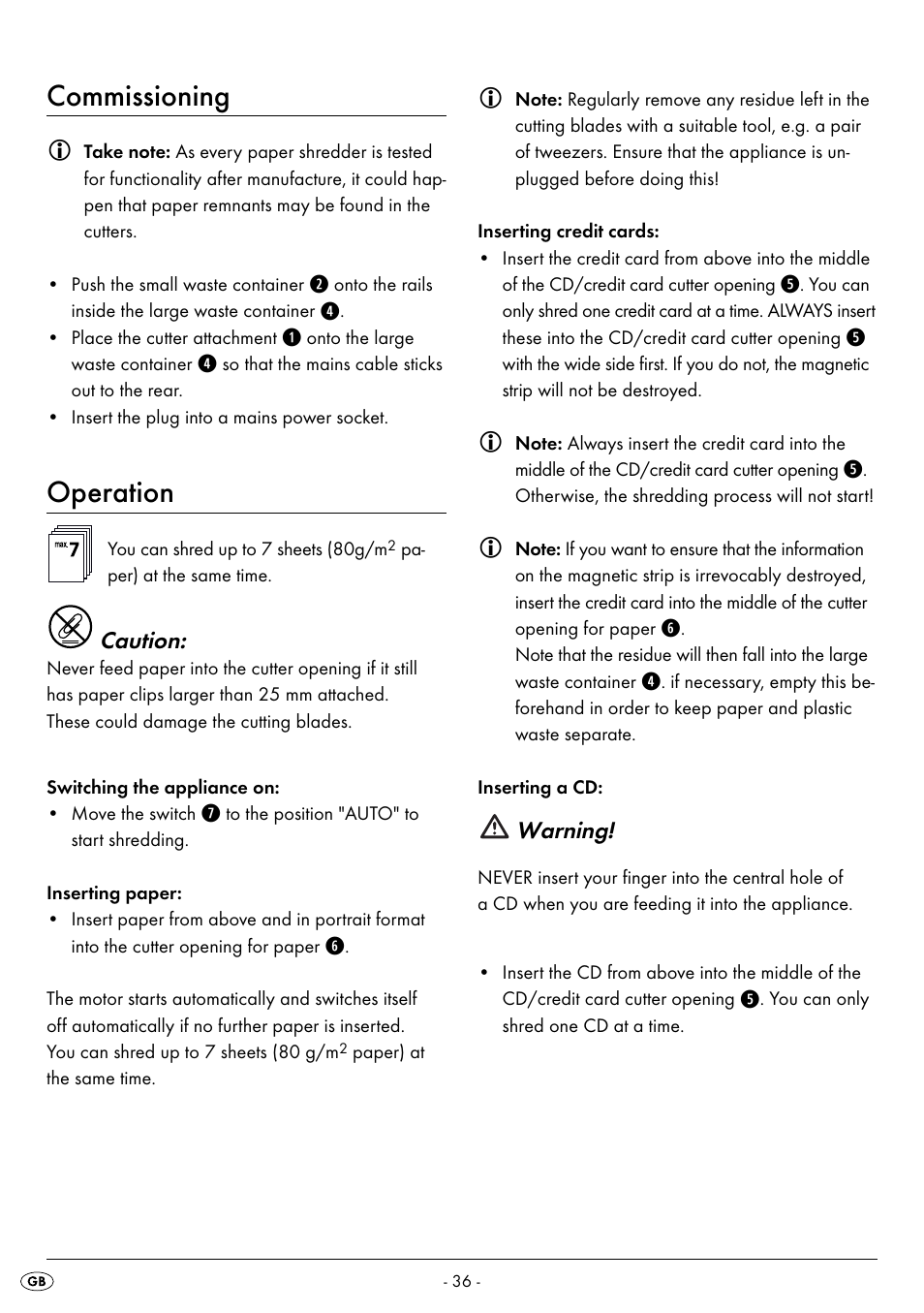 Commissioning, Operation | United Office UAV 220 A1 User Manual | Page 39 / 43