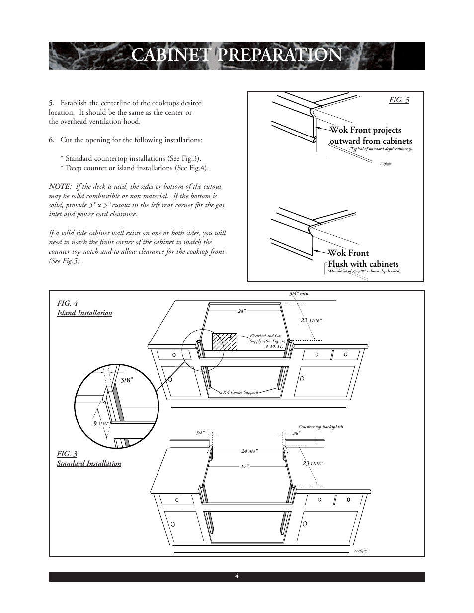 Cabinet preparation | DCS C-24W User Manual | Page 5 / 18