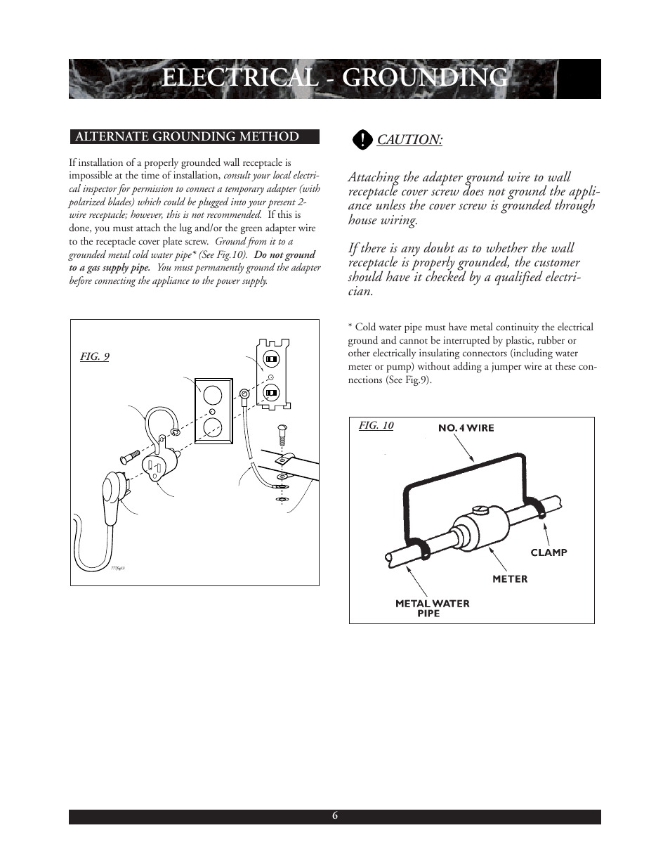 Electrical - grounding, Alternate grounding method | DCS C-24W User Manual | Page 7 / 18