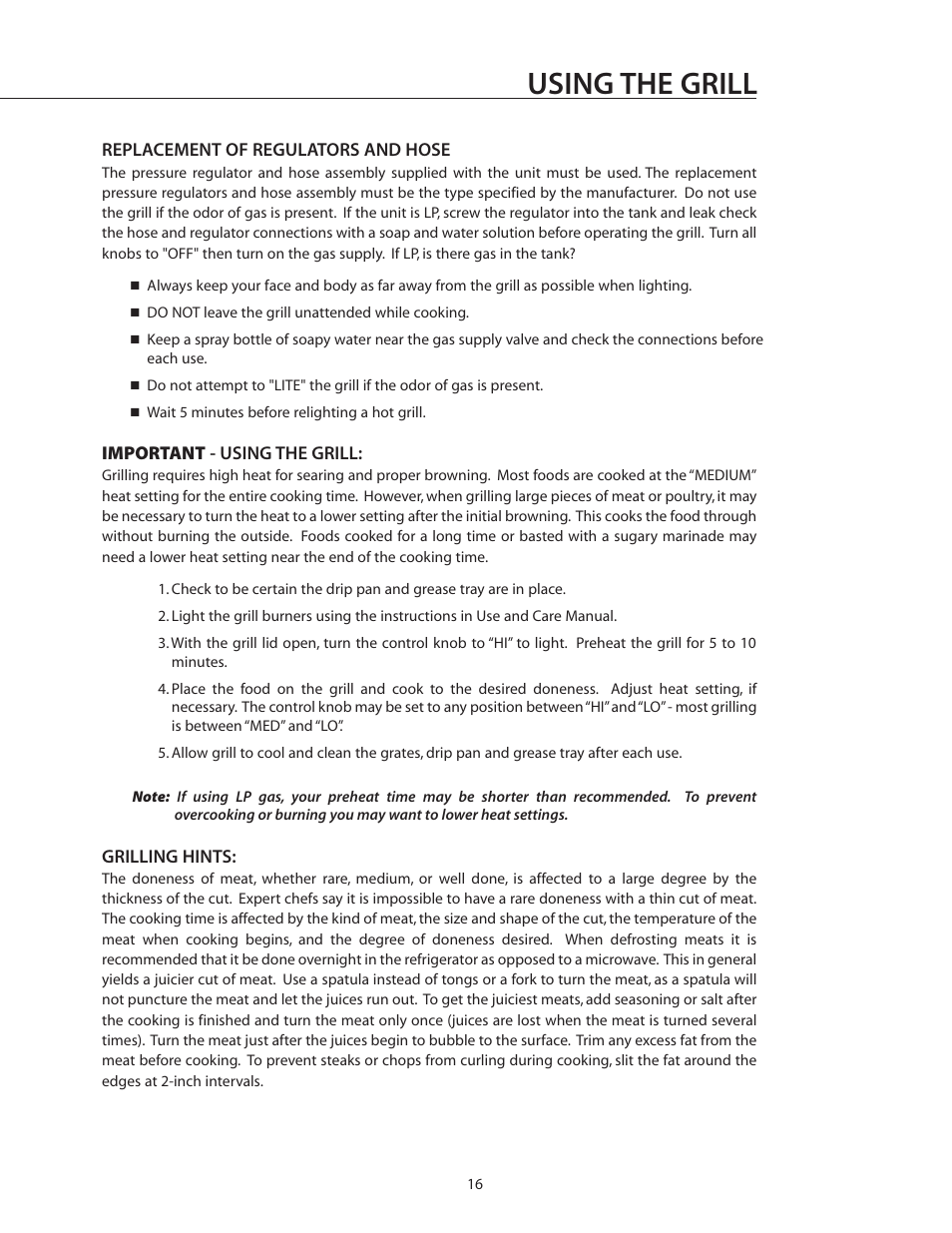 Using the grill | DCS BGB30-BQR User Manual | Page 17 / 38