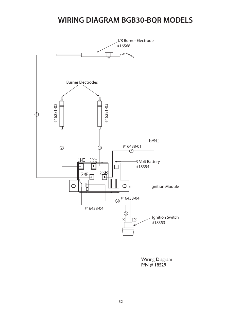 Wiring diagram bgb30-bqr models | DCS BGB30-BQR User Manual | Page 33 / 38