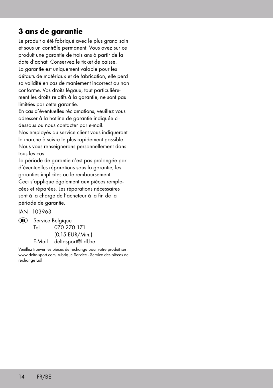 3 ans de garantie | Zoofari Scratching Post A User Manual | Page 12 / 18