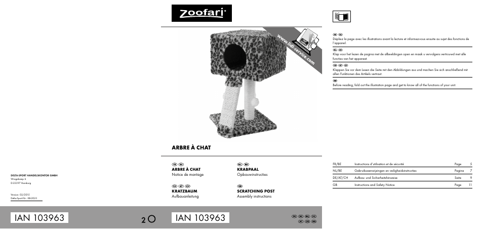 Zoofari Scratching Post A User Manual | 10 pages