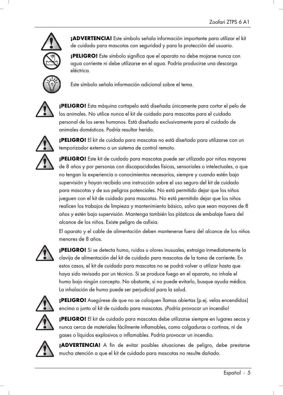 Zoofari Pet Grooming Set ZTPS 6 A1 User Manual | Page 7 / 40