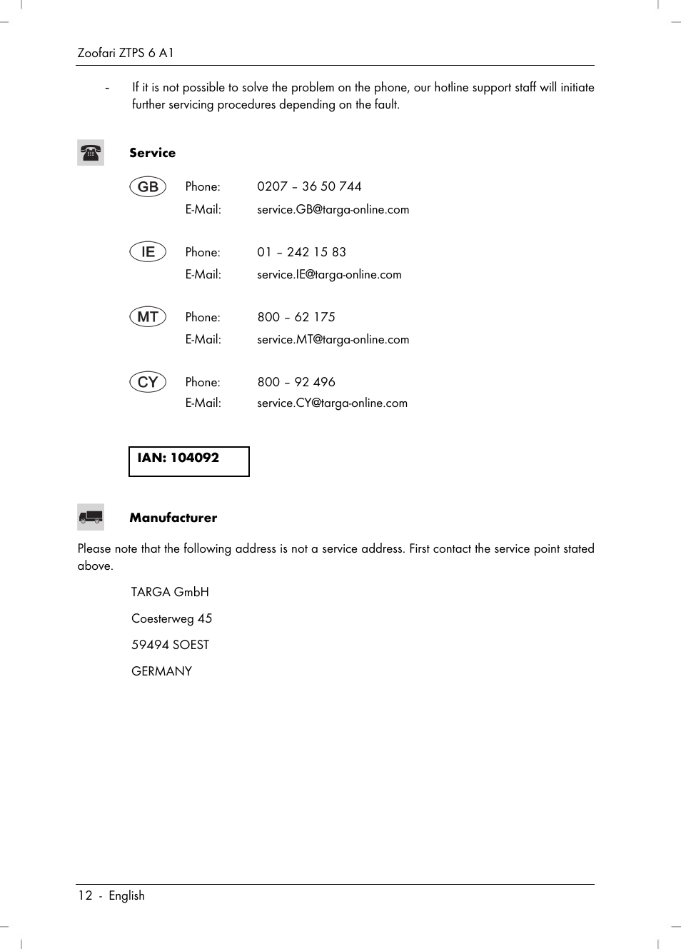 Zoofari Pet Grooming Set ZTPS 6 A1 User Manual | Page 14 / 84