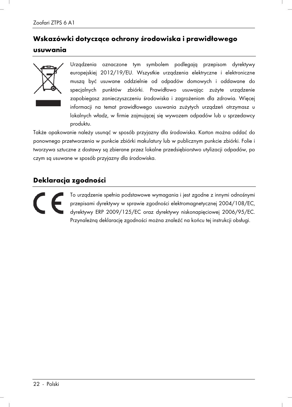 Deklaracja zgodności | Zoofari Pet Grooming Set ZTPS 6 A1 User Manual | Page 24 / 84