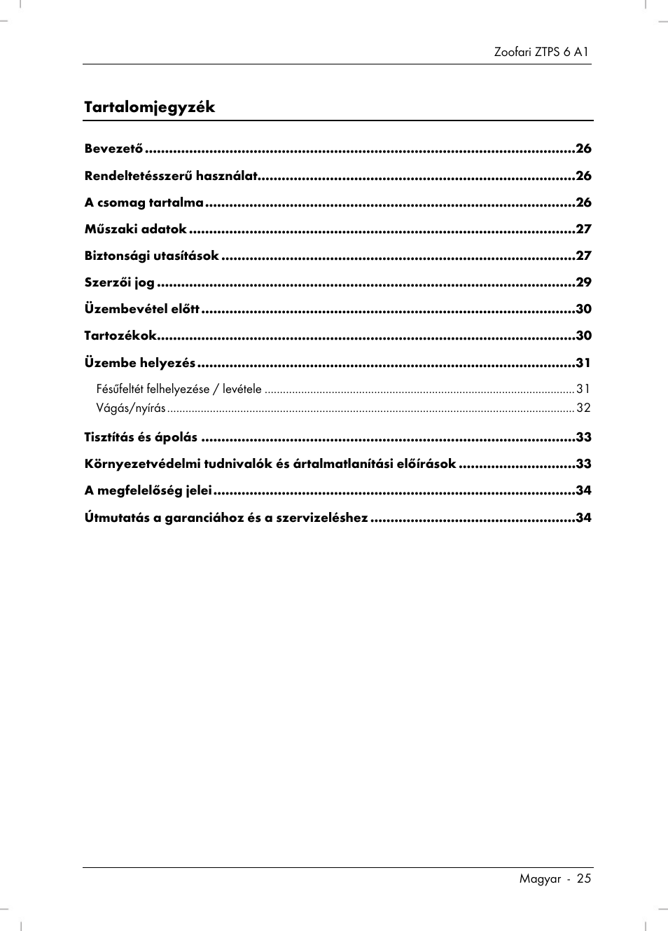 Zoofari Pet Grooming Set ZTPS 6 A1 User Manual | Page 27 / 84