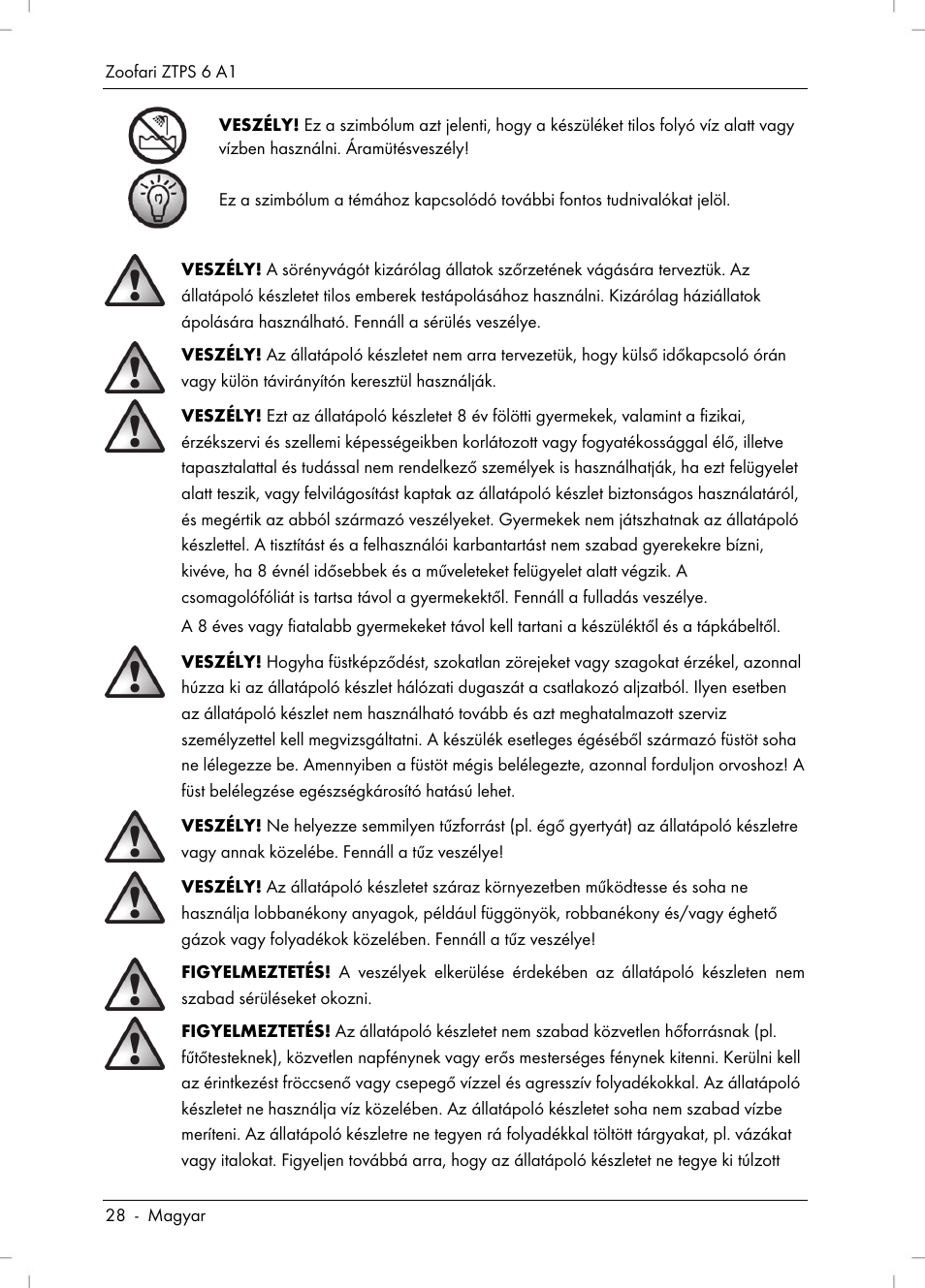 Zoofari Pet Grooming Set ZTPS 6 A1 User Manual | Page 30 / 84