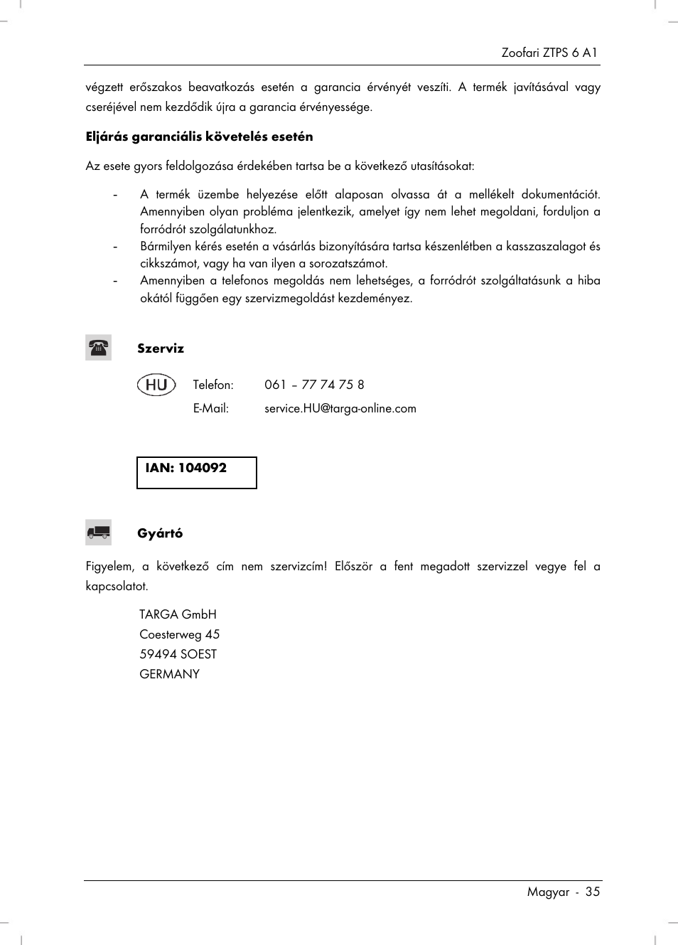 Zoofari Pet Grooming Set ZTPS 6 A1 User Manual | Page 37 / 84