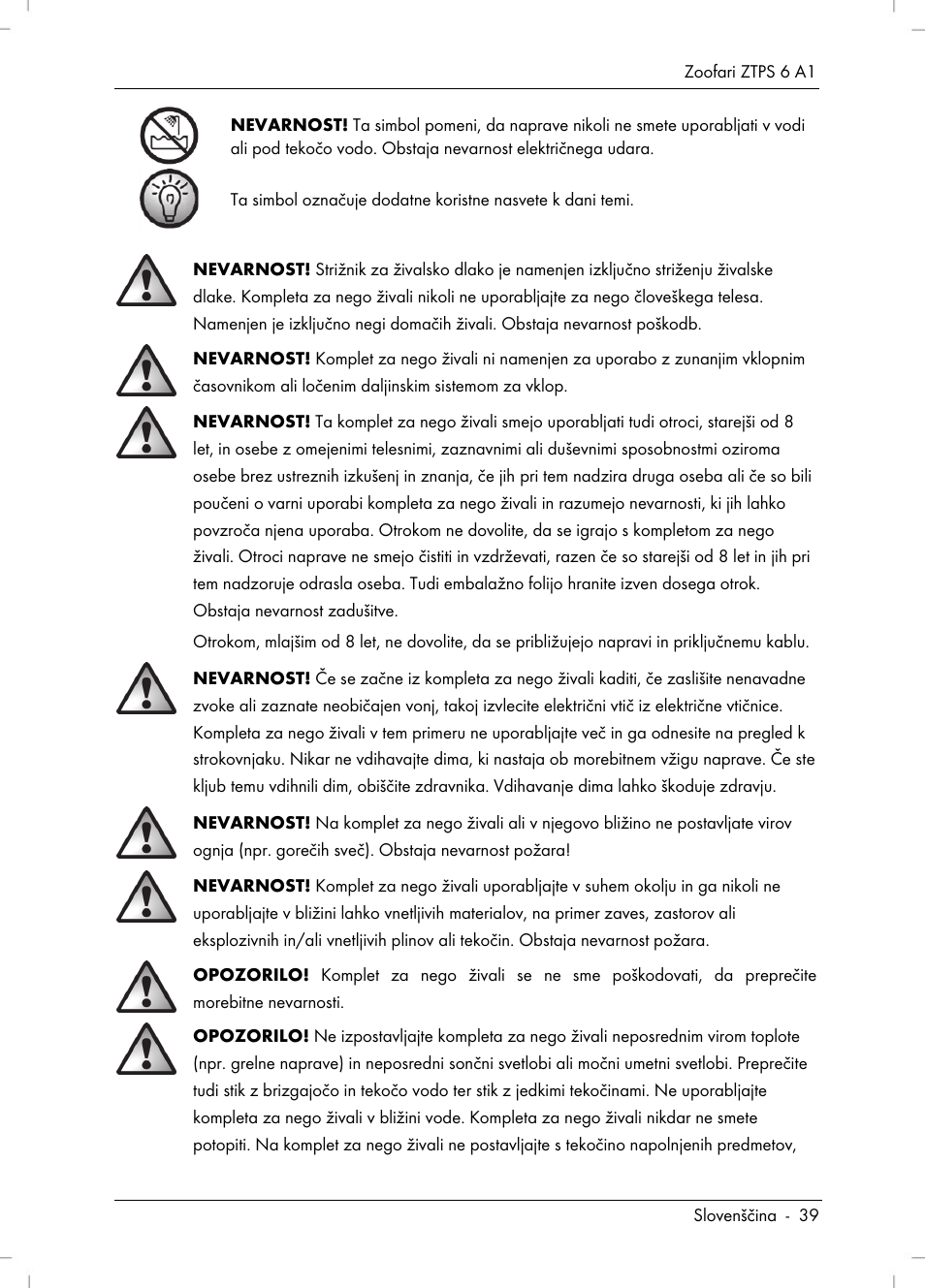 Zoofari Pet Grooming Set ZTPS 6 A1 User Manual | Page 41 / 84