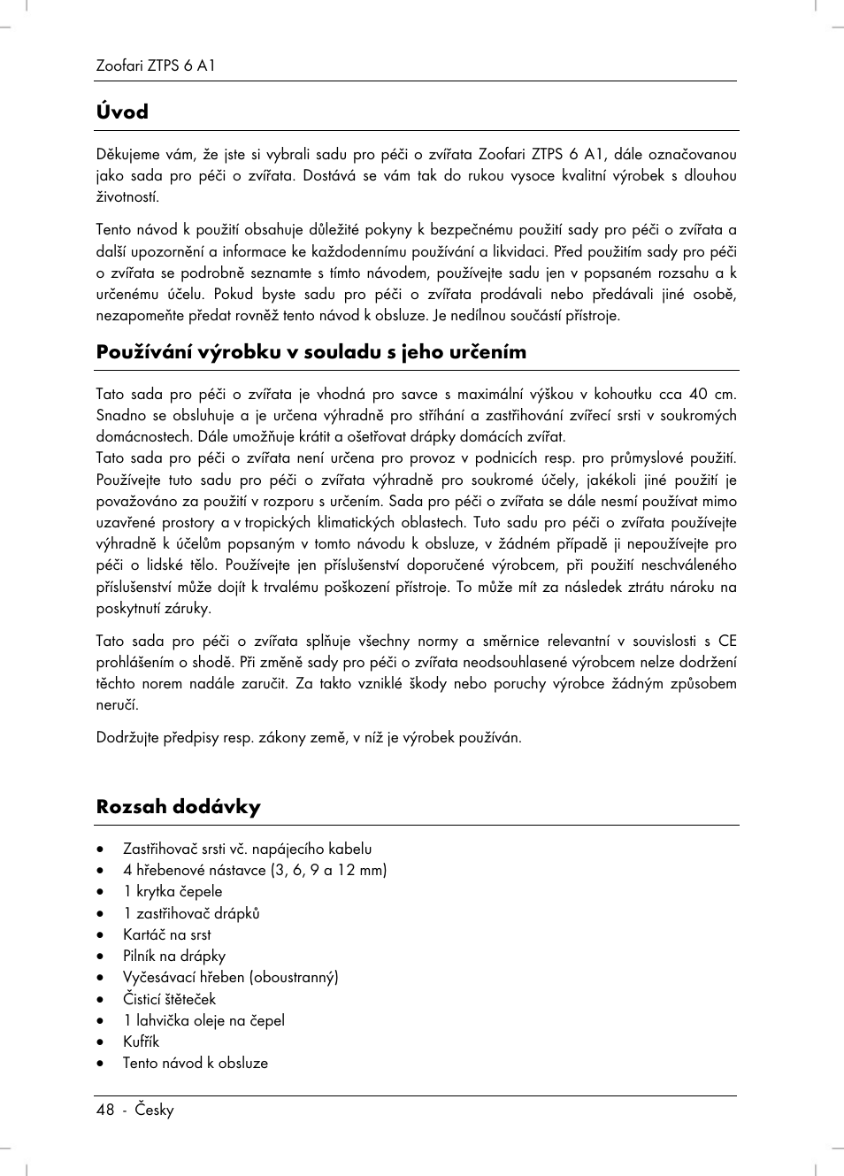 Zoofari Pet Grooming Set ZTPS 6 A1 User Manual | Page 50 / 84