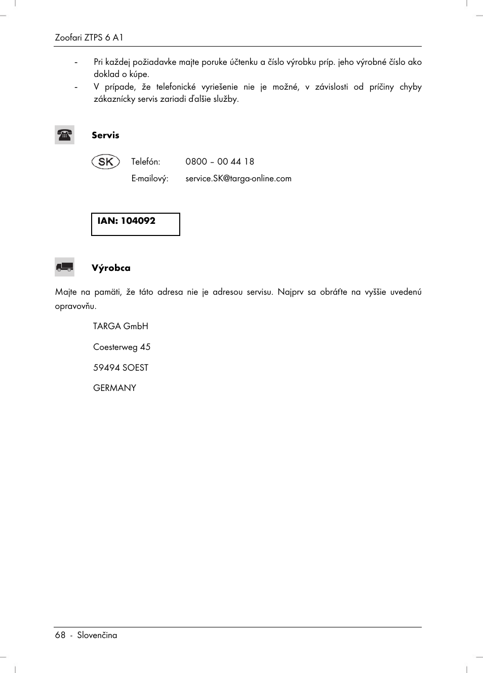 Zoofari Pet Grooming Set ZTPS 6 A1 User Manual | Page 70 / 84