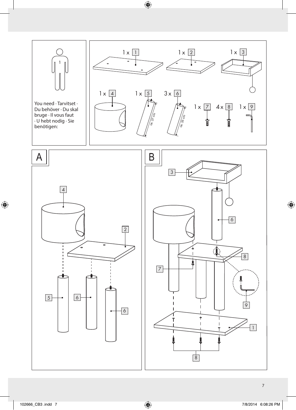 Zoofari Cat Scratching Post 102666-14-01 User Manual | Page 7 / 8