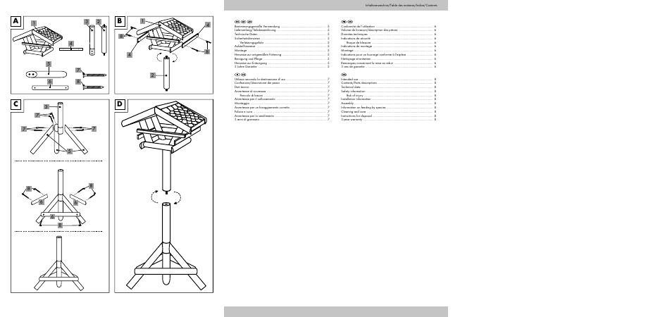 Cd a | Zoofari Bird Feeder User Manual | Page 2 / 6
