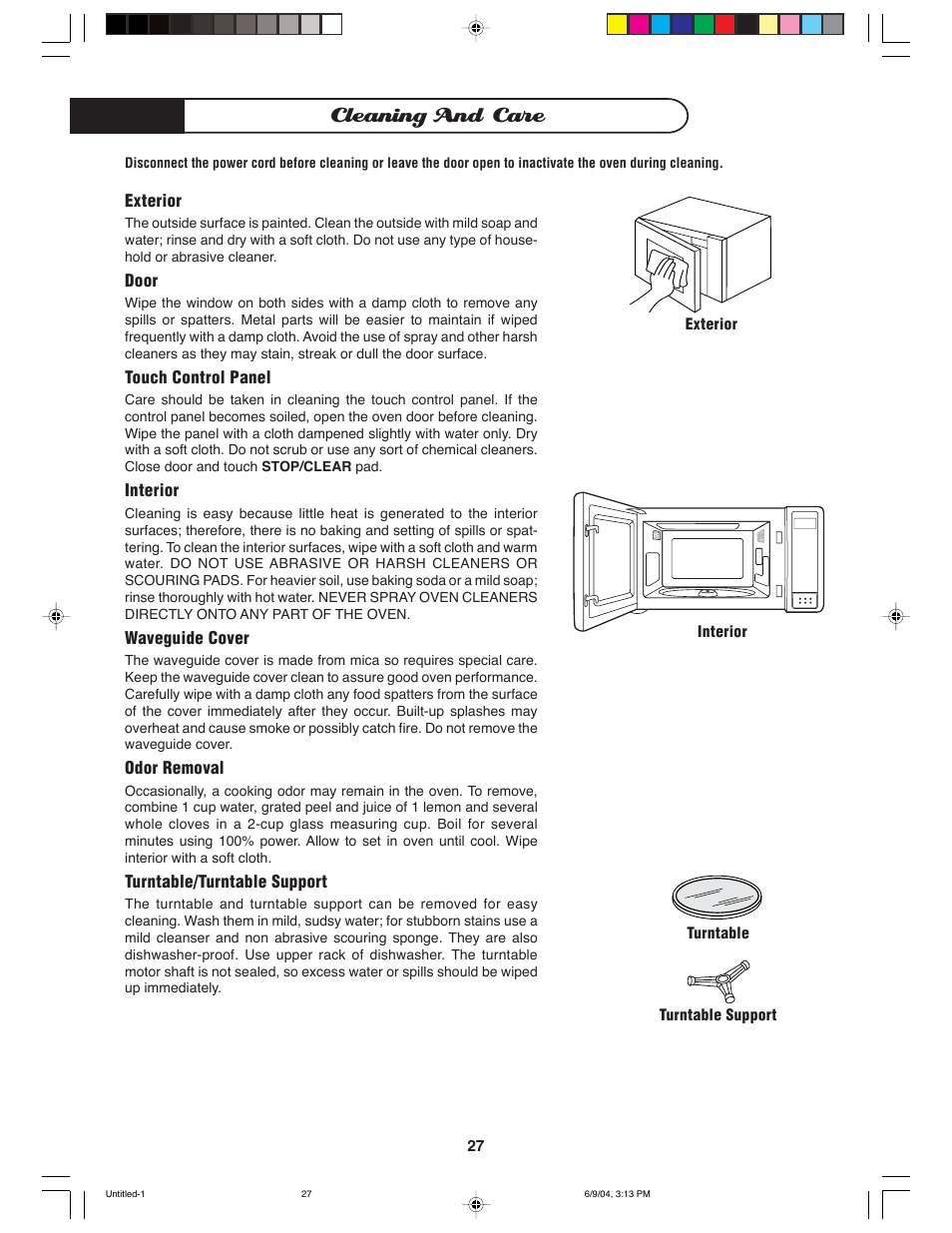 Cleaning and care | DCS MO-24SS User Manual | Page 28 / 32