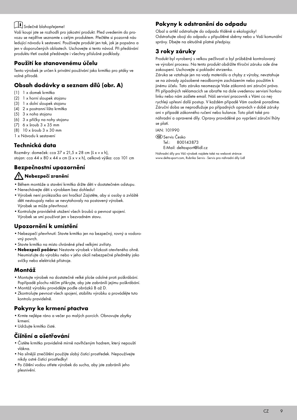 Zoofari Bird Feeder User Manual | Page 7 / 10