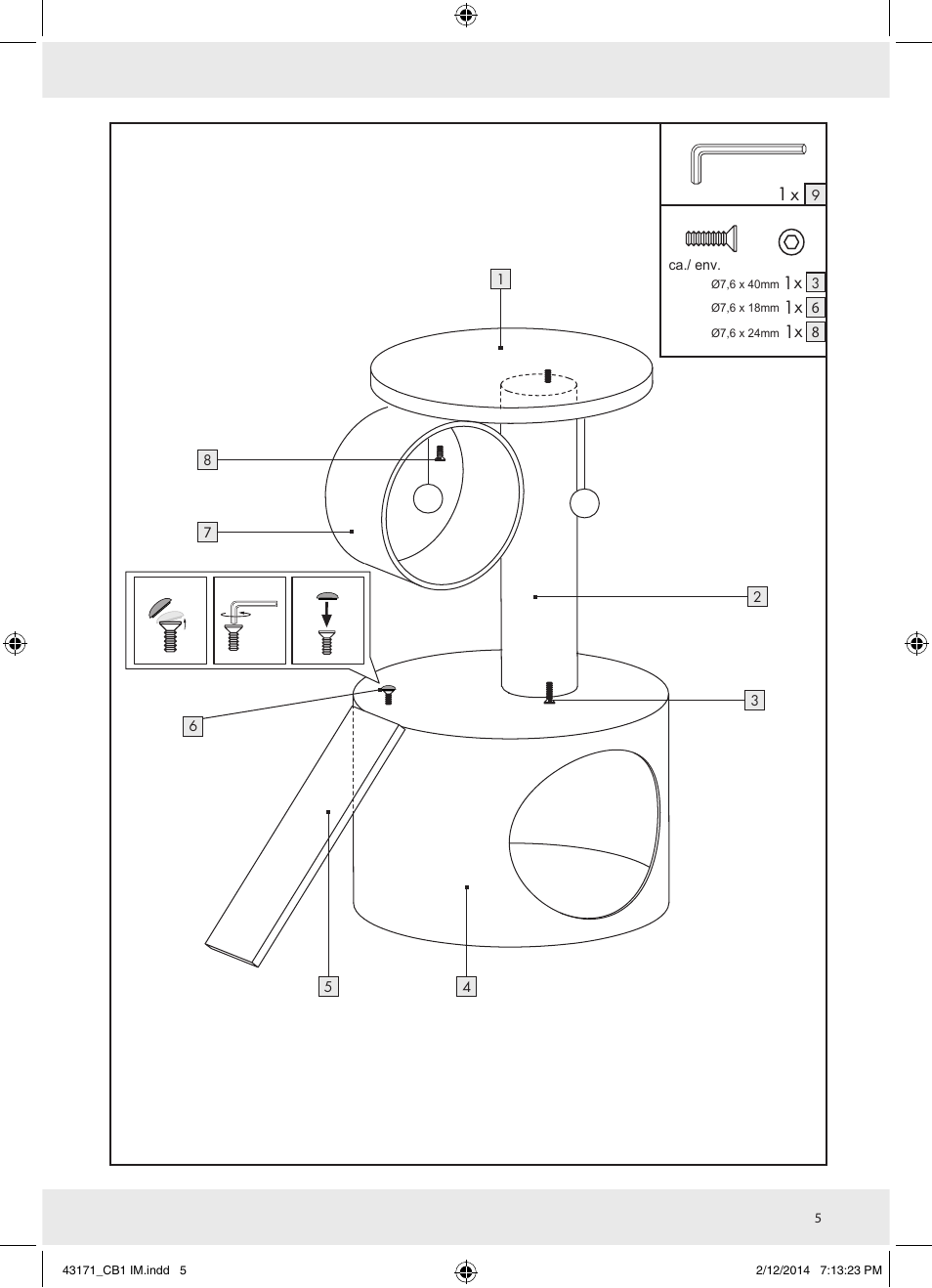 Zoofari Scratching Post Z30853 User Manual | Page 5 / 6