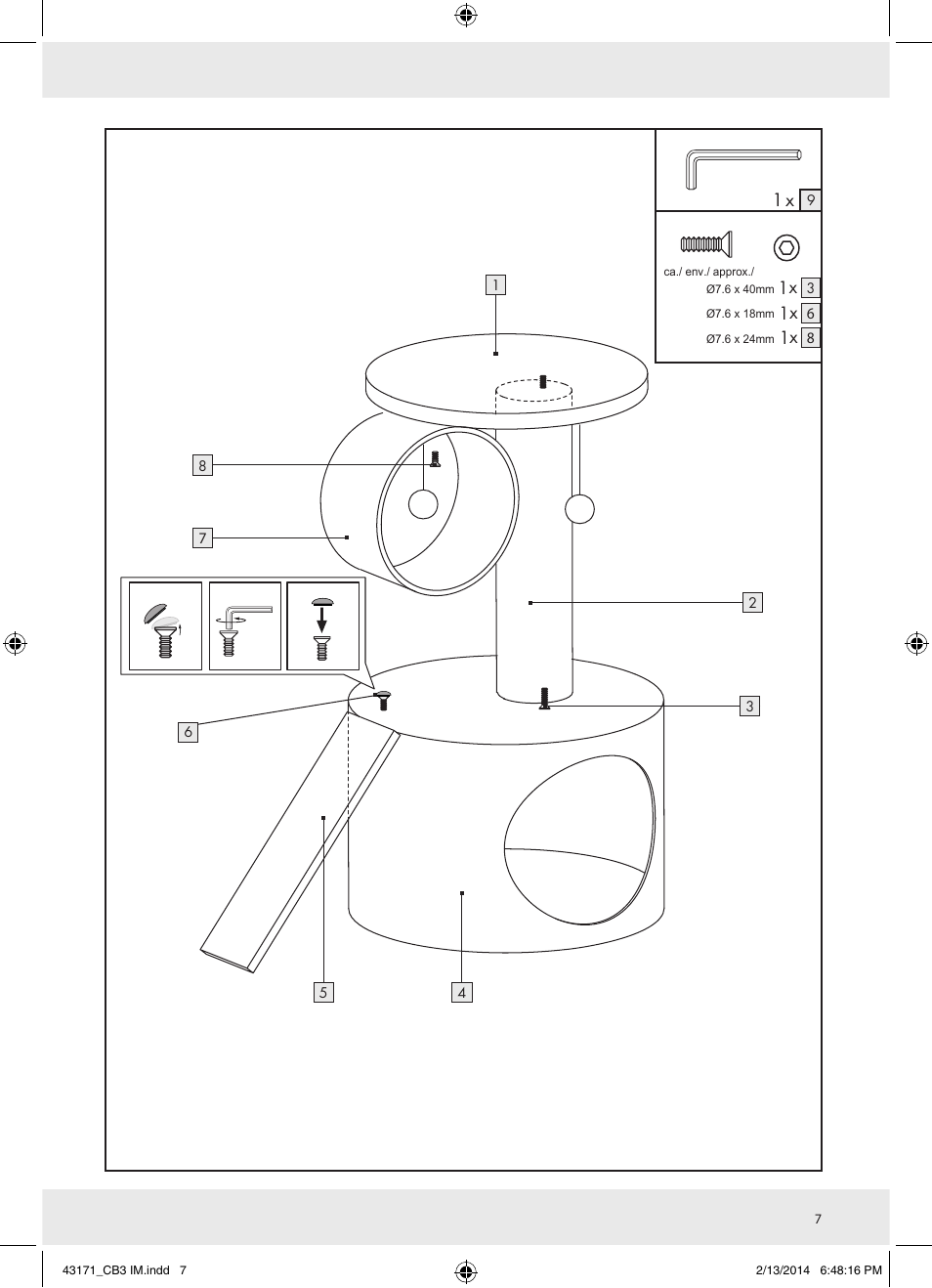 Zoofari Scratching Post Z30853 User Manual | Page 7 / 8