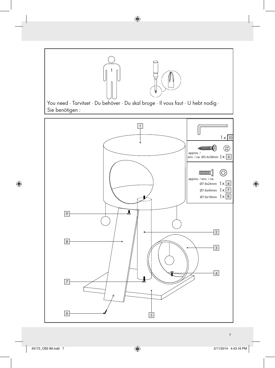 Zoofari Scratching Post Z30854 User Manual | Page 7 / 8